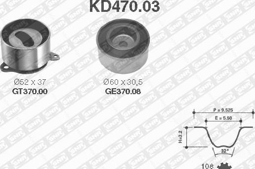 SNR KD470.03 - Kit de distribution cwaw.fr