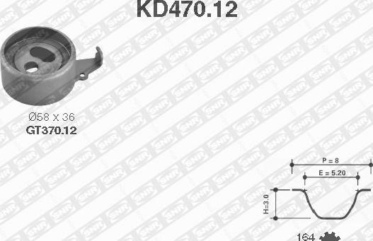 SNR KD470.12 - Kit de distribution cwaw.fr