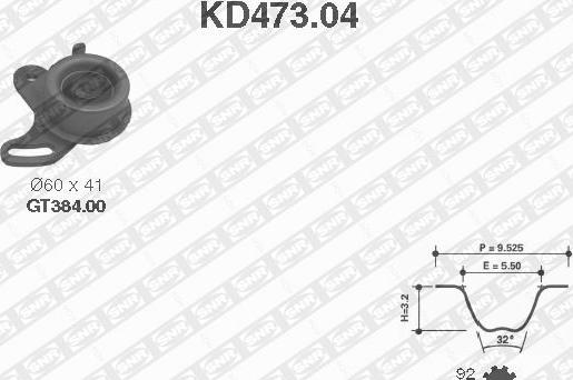 SNR KD473.04 - Kit de distribution cwaw.fr