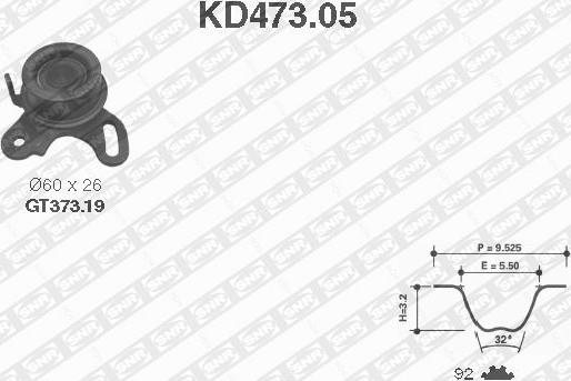 SNR KD473.05 - Kit de distribution cwaw.fr