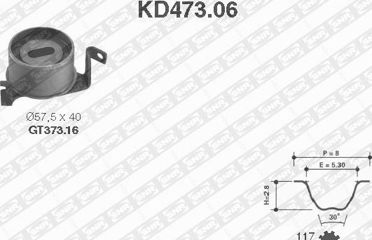 SNR KD473.06 - Kit de distribution cwaw.fr