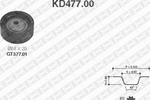 SNR KD477.00 - Kit de distribution cwaw.fr