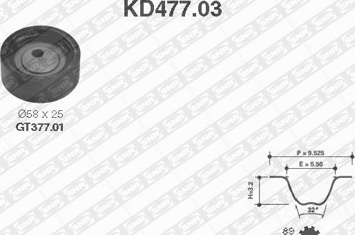 SNR KD477.03 - Kit de distribution cwaw.fr