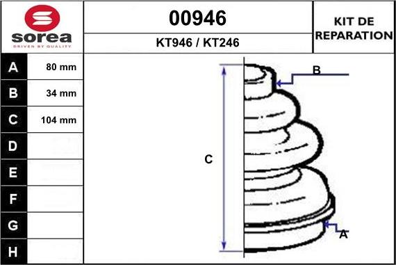 SNRA 00946 - Joint-soufflet, arbre de commande cwaw.fr