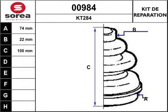 SNRA 00984 - Joint-soufflet, arbre de commande cwaw.fr