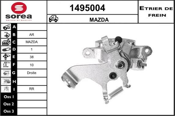 SNRA 1495004 - Étrier de frein cwaw.fr