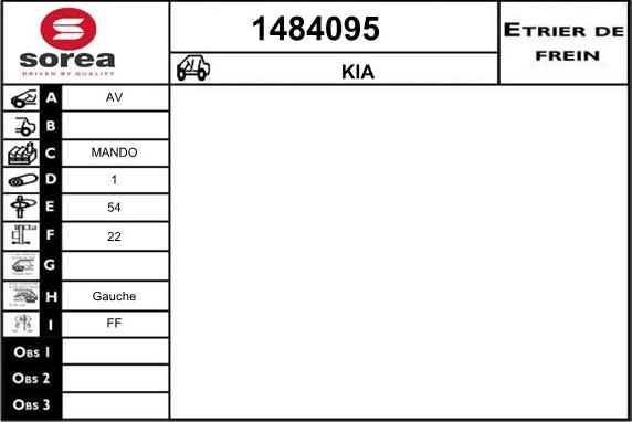 SNRA 1484095 - Étrier de frein cwaw.fr