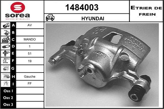 SNRA 1484003 - Étrier de frein cwaw.fr