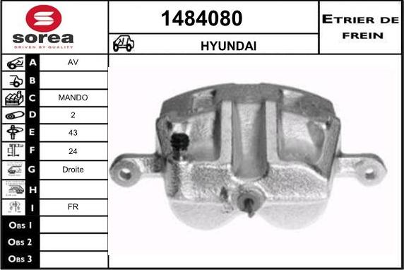 SNRA 1484080 - Étrier de frein cwaw.fr