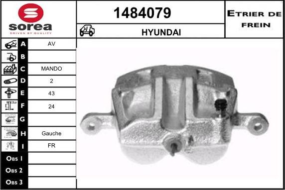 SNRA 1484079 - Étrier de frein cwaw.fr