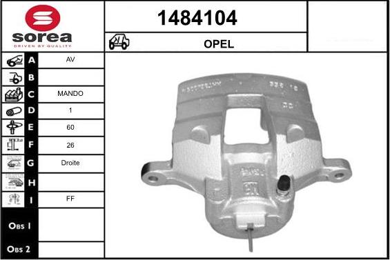 SNRA 1484104 - Étrier de frein cwaw.fr