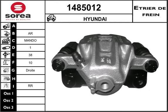 SNRA 1485012 - Étrier de frein cwaw.fr