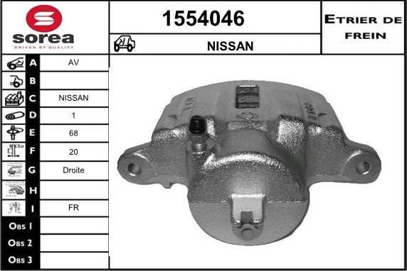 SNRA 1554046 - Étrier de frein cwaw.fr