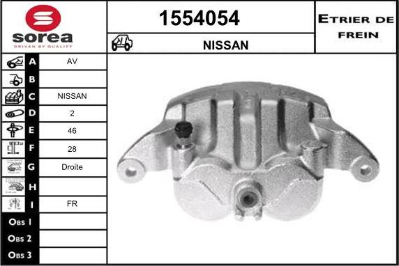 SNRA 1554054 - Étrier de frein cwaw.fr