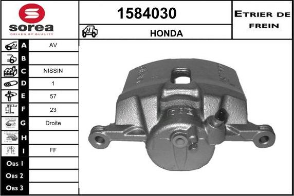 SNRA 1584030 - Étrier de frein cwaw.fr