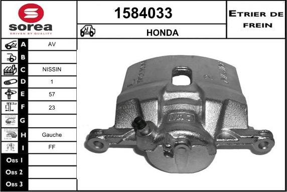 SNRA 1584033 - Étrier de frein cwaw.fr