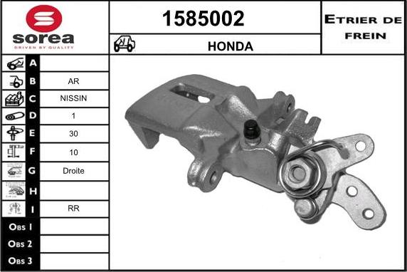 SNRA 1585002 - Étrier de frein cwaw.fr