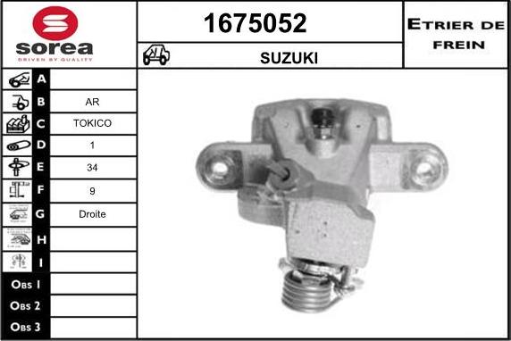 SNRA 1675052 - Étrier de frein cwaw.fr