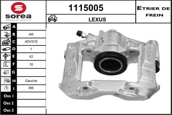 SNRA 1115005 - Étrier de frein cwaw.fr