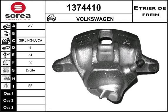 SNRA 1374410 - Étrier de frein cwaw.fr