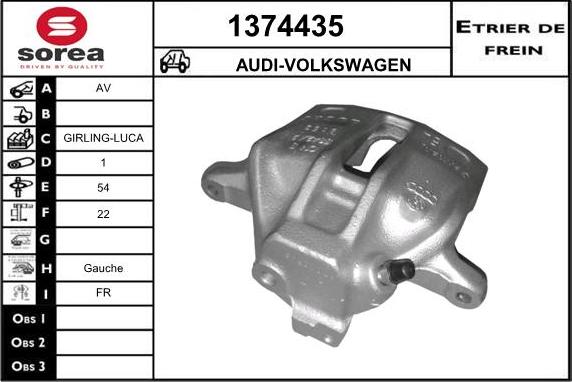 SNRA 1374435 - Étrier de frein cwaw.fr