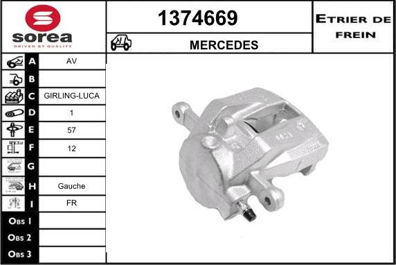 SNRA 1374669 - Étrier de frein cwaw.fr