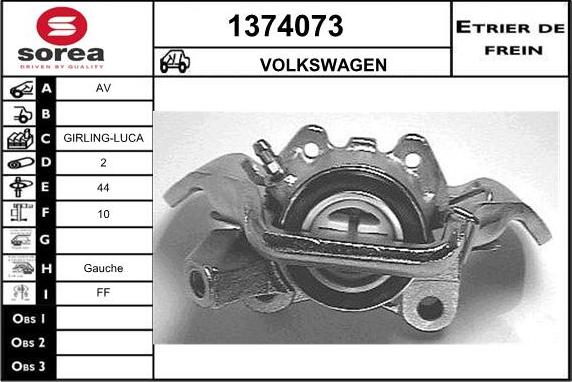 SNRA 1374073 - Étrier de frein cwaw.fr