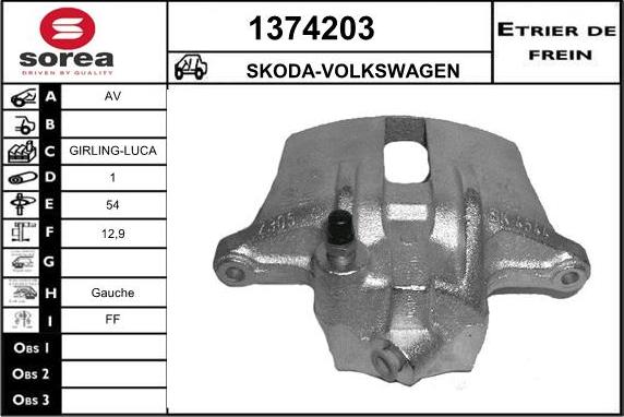 SNRA 1374203 - Étrier de frein cwaw.fr