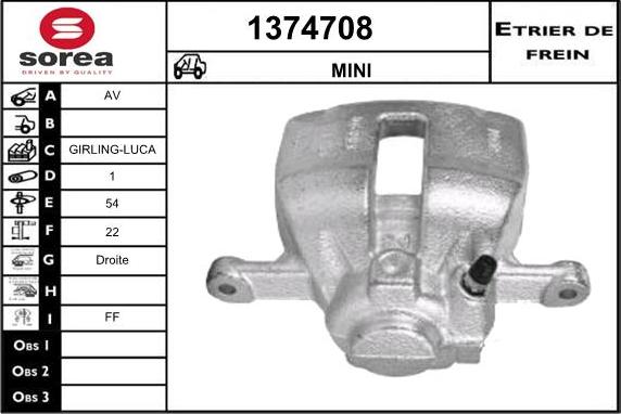 SNRA 1374708 - Étrier de frein cwaw.fr