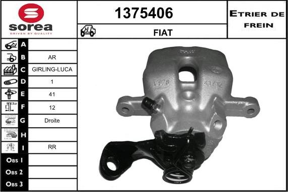 SNRA 1375406 - Étrier de frein cwaw.fr