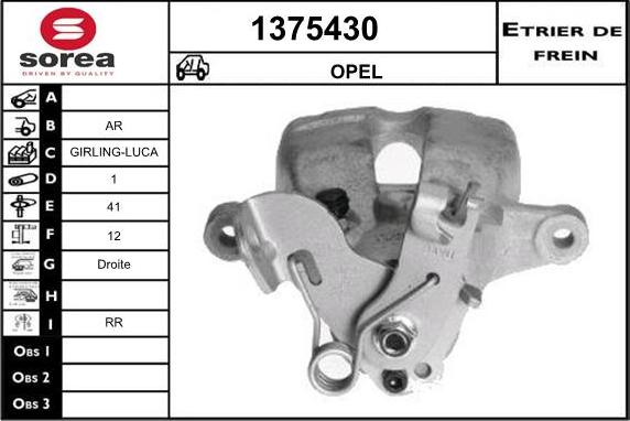 SNRA 1375430 - Étrier de frein cwaw.fr