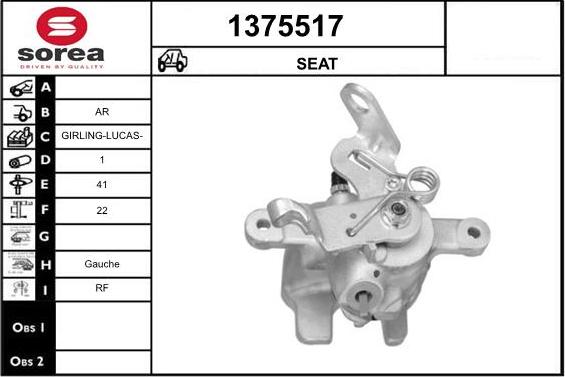 SNRA 1375517 - Étrier de frein cwaw.fr