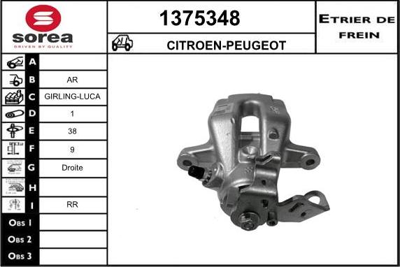 SNRA 1375348 - Étrier de frein cwaw.fr