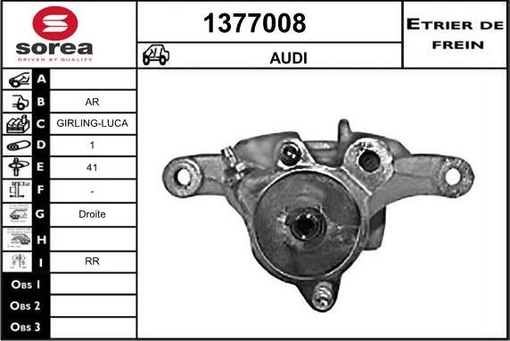 SNRA 1377008 - Étrier de frein cwaw.fr