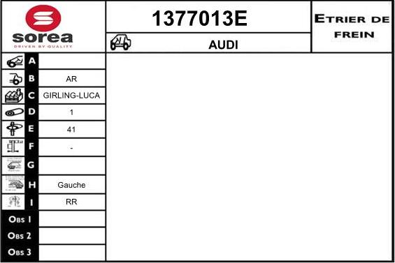 SNRA 1377013E - Étrier de frein cwaw.fr