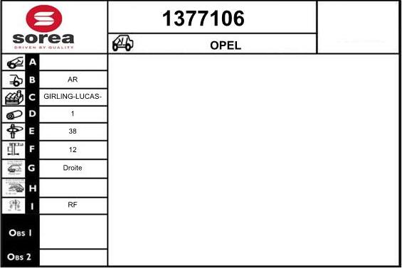 SNRA 1377106 - Étrier de frein cwaw.fr