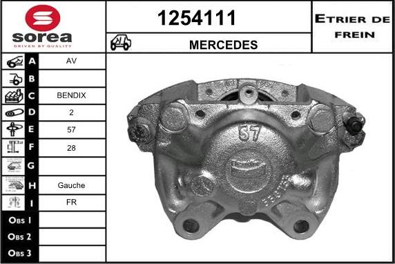 SNRA 1254111 - Étrier de frein cwaw.fr