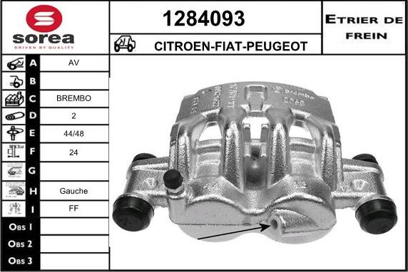 SNRA 1284093 - Étrier de frein cwaw.fr