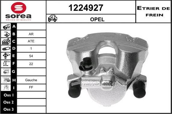 SNRA 1224927 - Étrier de frein cwaw.fr