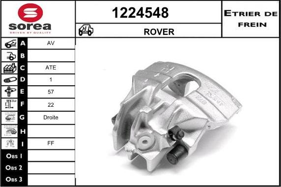 SNRA 1224548 - Étrier de frein cwaw.fr