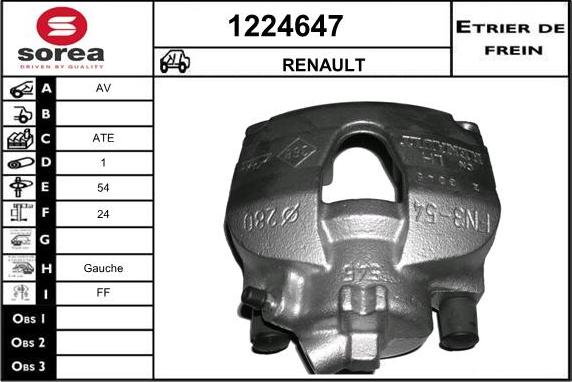 SNRA 1224647 - Étrier de frein cwaw.fr