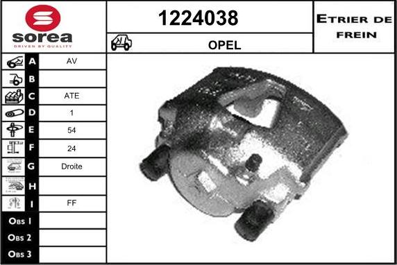 SNRA 1224038 - Étrier de frein cwaw.fr