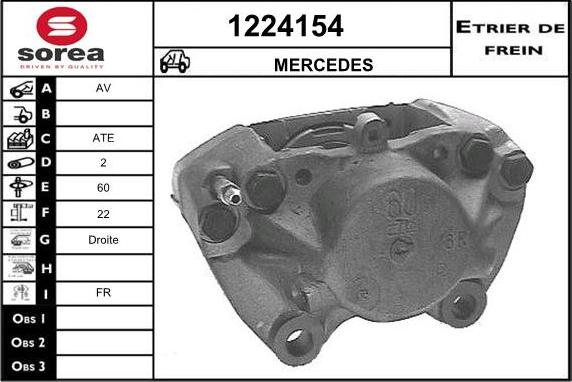 SNRA 1224154 - Étrier de frein cwaw.fr