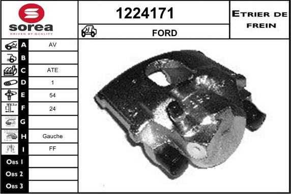 SNRA 1224171 - Étrier de frein cwaw.fr