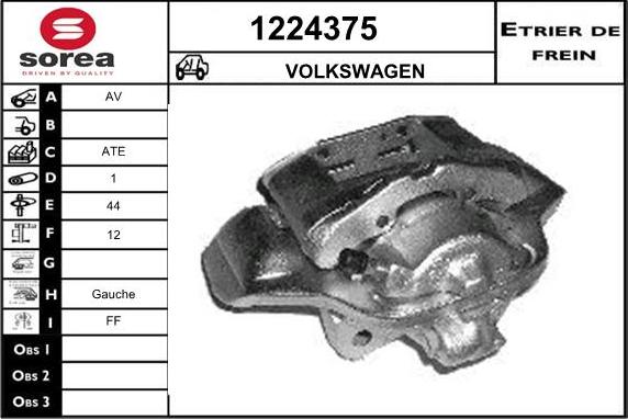 SNRA 1224375 - Étrier de frein cwaw.fr