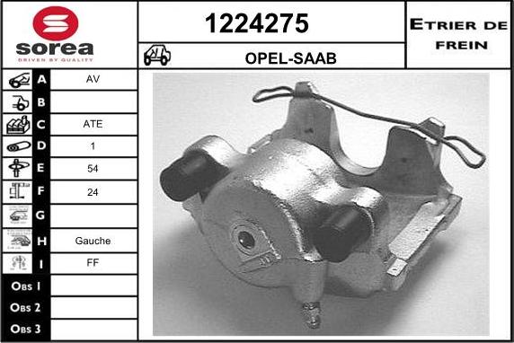 SNRA 1224275 - Étrier de frein cwaw.fr