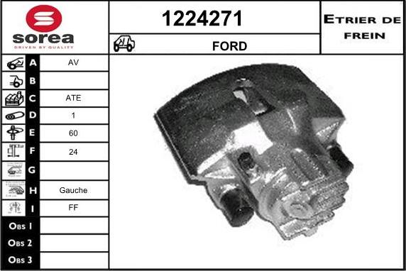 SNRA 1224271 - Étrier de frein cwaw.fr