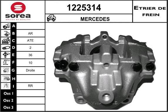 SNRA 1225314 - Étrier de frein cwaw.fr