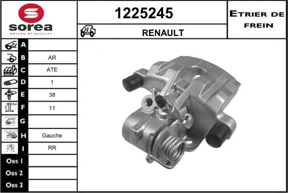 SNRA 1225245 - Étrier de frein cwaw.fr