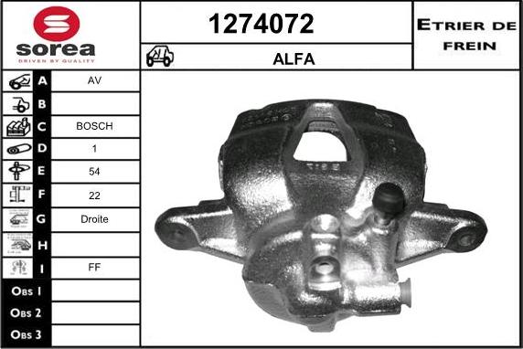 SNRA 1274072 - Étrier de frein cwaw.fr